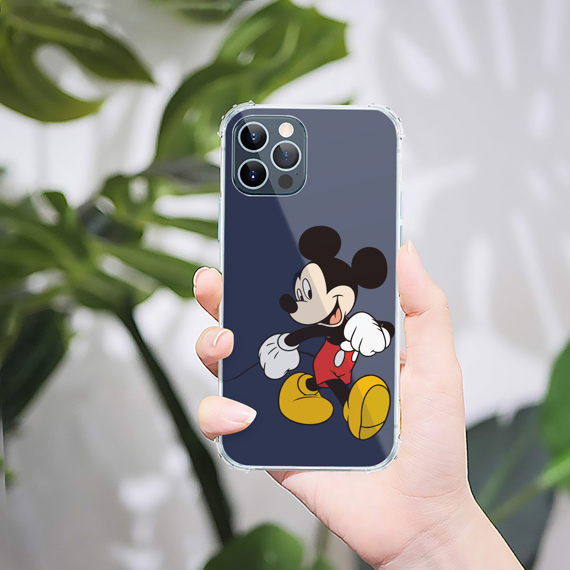 （画像用） ミッキーマウス Mickey Mouse 【iPhone 12シリーズ対応】透明スマホケース（クリアソフトケース）